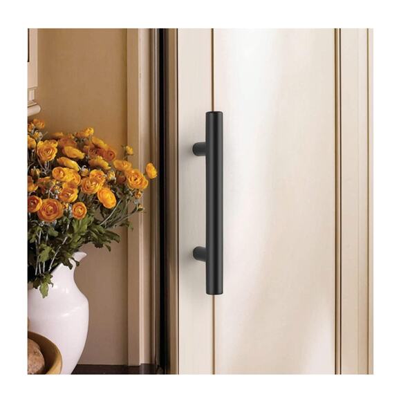 Probrico 10 Pack Flat Black Modern Cabinet Handles, Drawers T Bar, Dresser Pulls - Picture 2 of 8